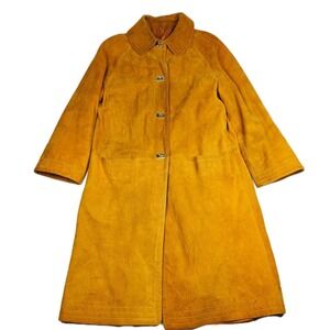 Vintage 60s 70s Bonnie Cashin Sills Gold Turn Lock Leather & Canvas Coat Jacket